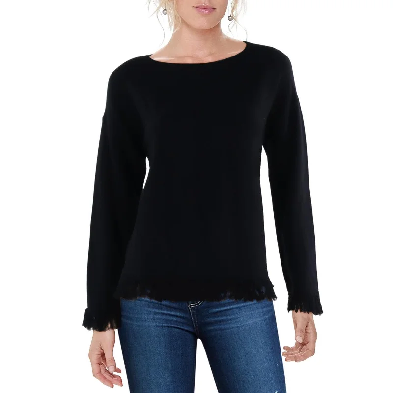 Modern Comfort Wear Cyrus Womens Knit Fringe Pullover Sweater