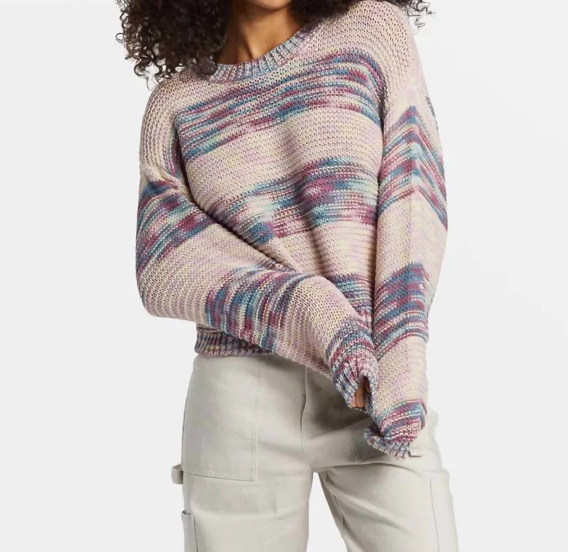Relaxed Fashion Fade Out Sweater In Blue Shadow