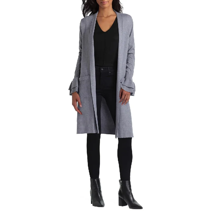Trends Isaac Mizrahi Womens Open Front Long Duster Sweater