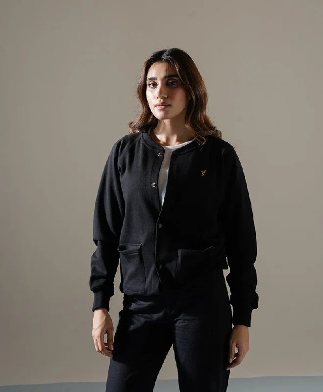 Simple Chic Black Varsity (Women)