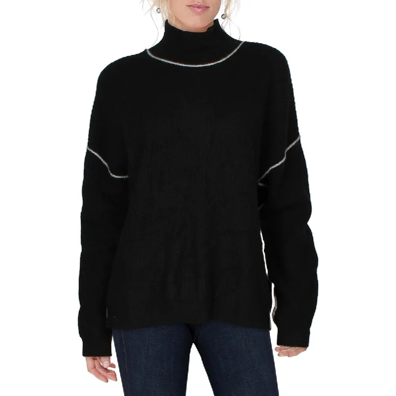 Comfortable Looks Womens Ribbed Long Sleeve Turtleneck Sweater