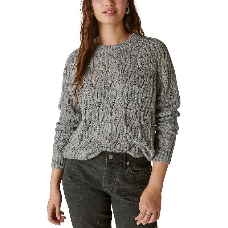Chic Lounge Lucky Brand Womens Wool Blend Mock Neck Pullover Sweater