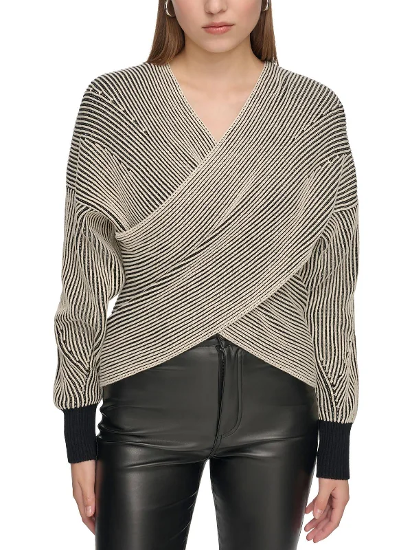 Soft Comfort Wear Womens Knit Ribbed Pullover Sweater