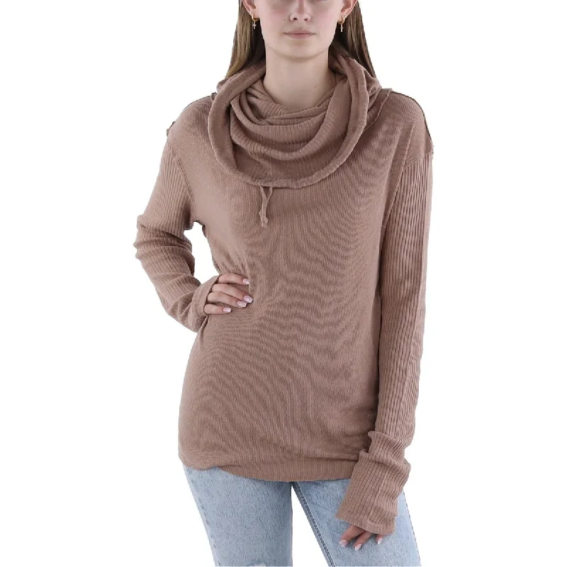 Celebrity Must-have We The Free Womens Hot Peppers Cotton Cowl Neck Pullover Sweater