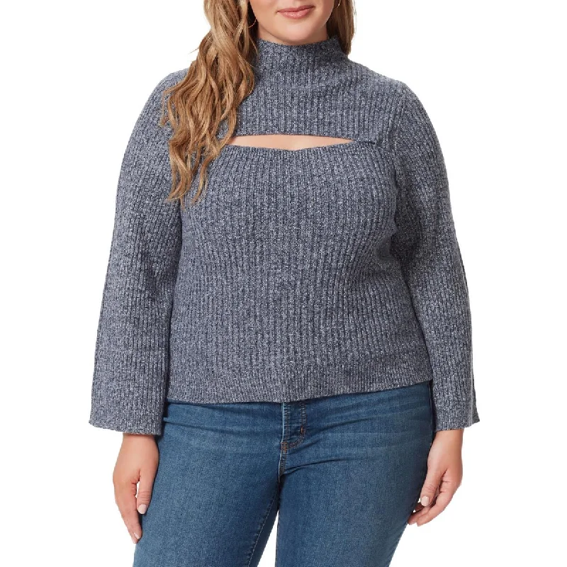 Breezy Outfits Jessica Simpson Womens Plus Kaida Ribbed Knit Cut-Out Funnel-Neck Sweater Breezy Outfits Jessica Simpson Womens Plus Kaida Ribbed Knit Cut-Out Funnel-Neck Sweater