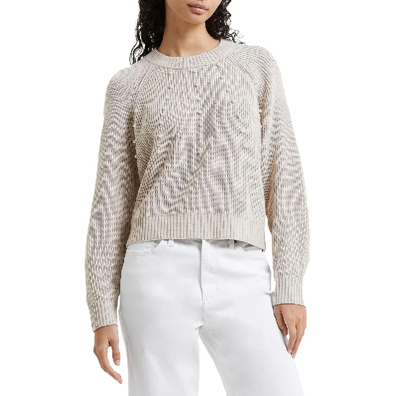 Fashionable Inner Wear French Connection Womens Embellished Crewneck Pullover Sweater Fashionable Inner Wear French Connection Womens Embellished Crewneck Pullover Sweater