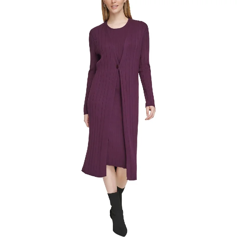Warm Atmosphere Calvin Klein Womens Knit Duster Cardigan Sweater