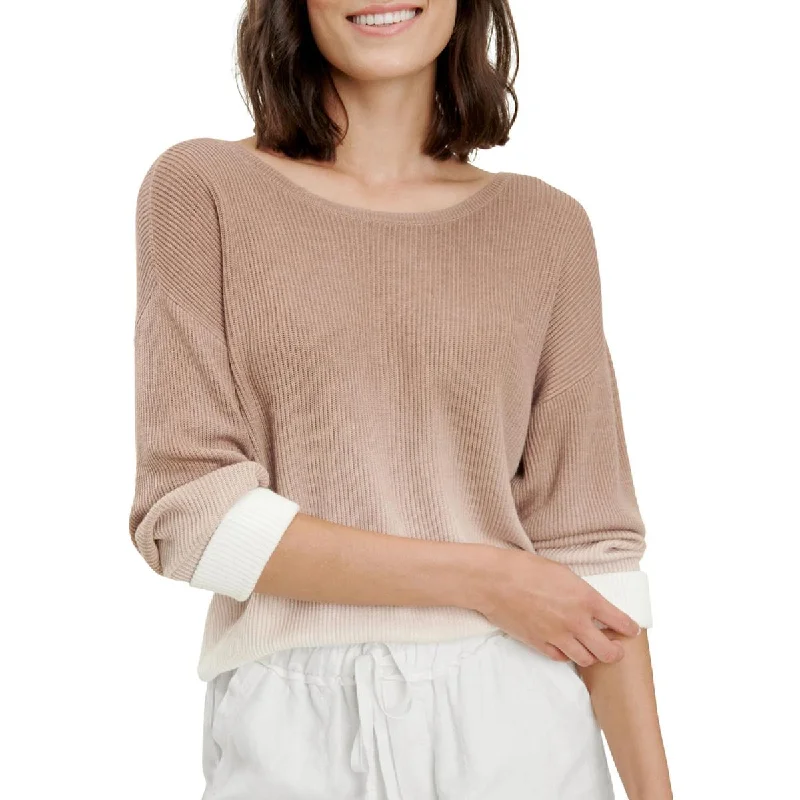 Youthful Street Fashion Splendid Womens Wren Dip Dye Cuffed Pullover Sweater