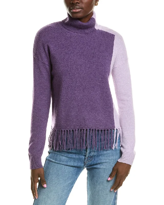 Comfortable Outfits sofiacashmere Colorblock Cashmere Sweater