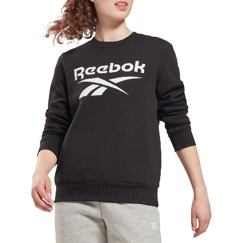 Casual Fit Wear Reebok Womens Identity Fleece Logo Comfy Crewneck Sweater