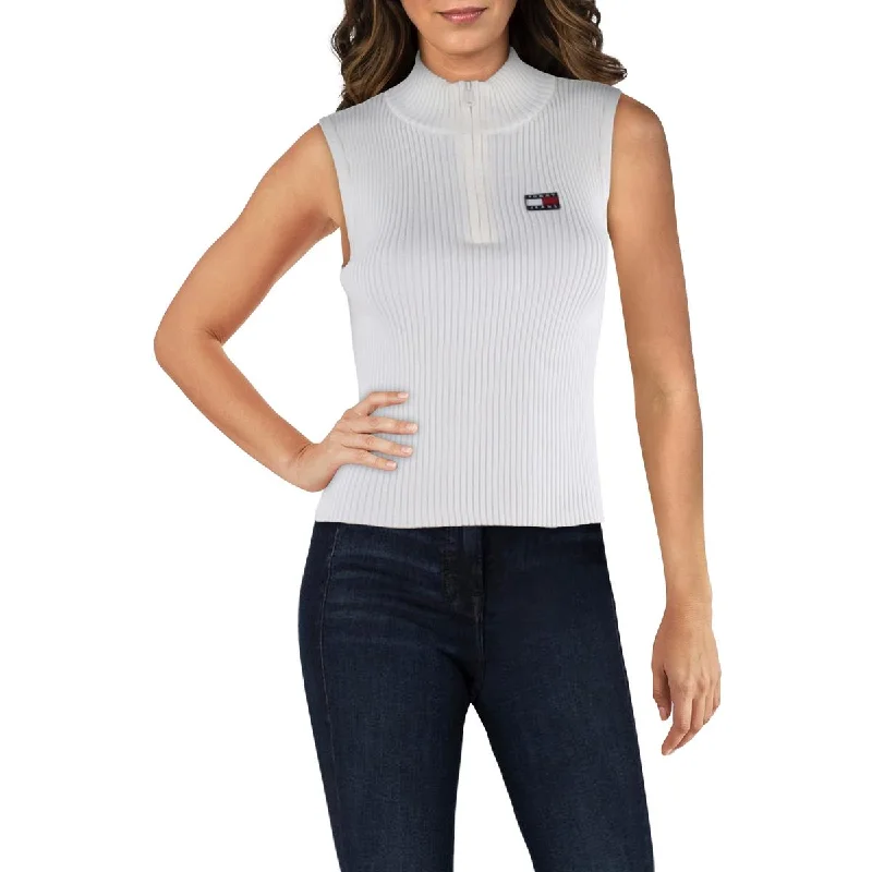 Smart Casuals Tommy Jeans Womens Ribbed Knit Sleeveless Tank Top Sweater