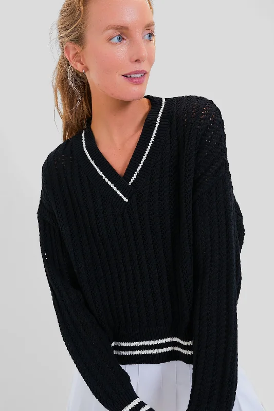 Casual Comfort Black Cropped Irene Sweater