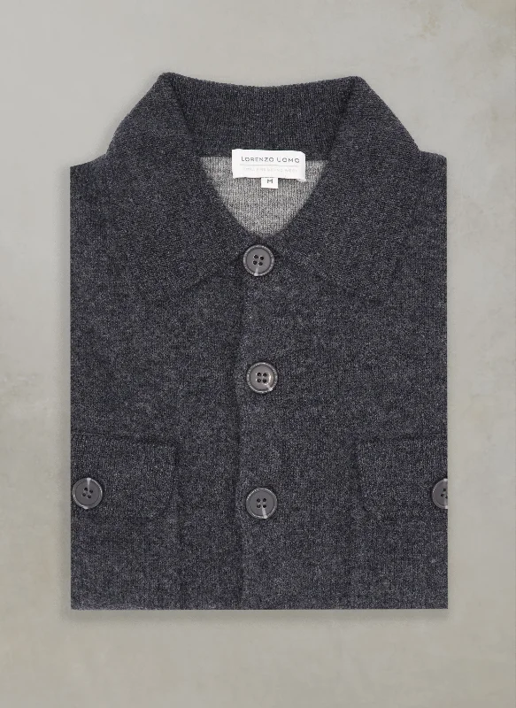 Comfortable Chic Men's Brescia Barn Coat Sweater in Charcoal