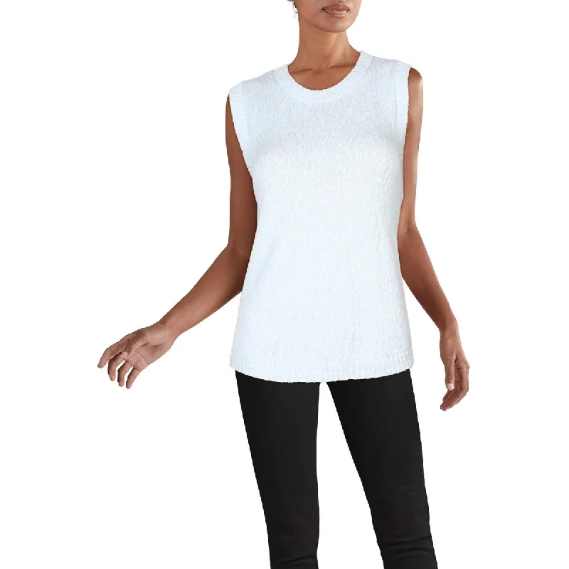 Soft Touch DKNY Jeans Womens Ribbed Trim Sleeveless Tank Top Sweater