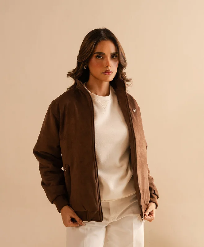 Retro Fashion Suede Dk Brown Jacket (Women)