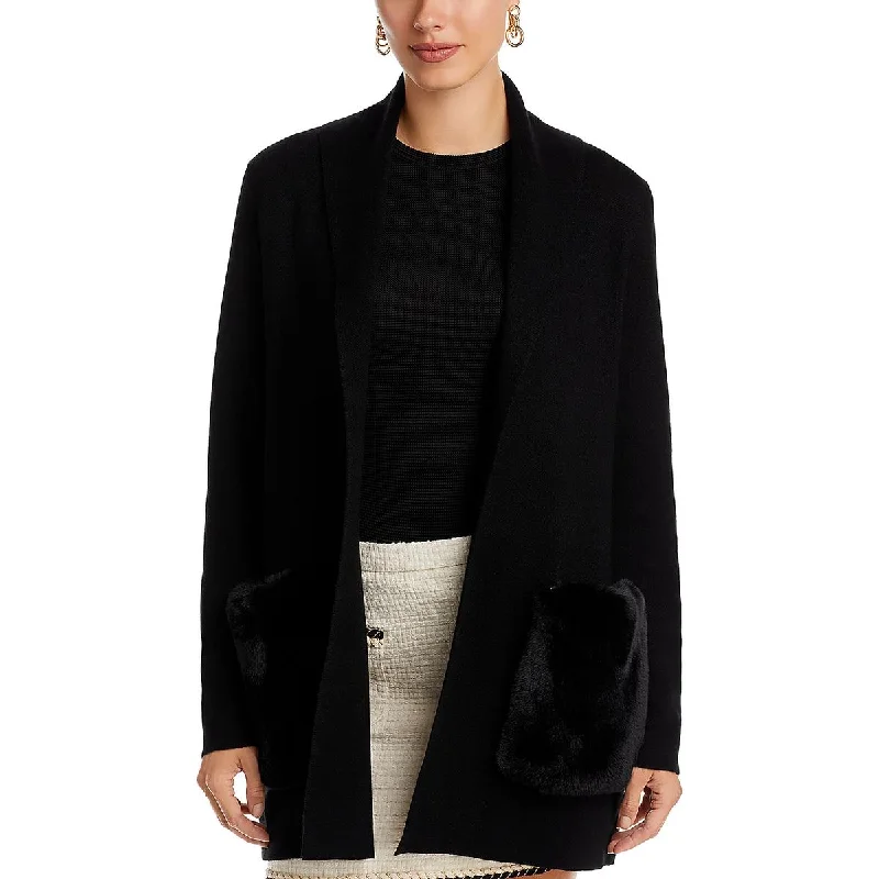 High Street Series Kobi Halperin Womens Wool Blend Long Sleeves Cardigan Sweater