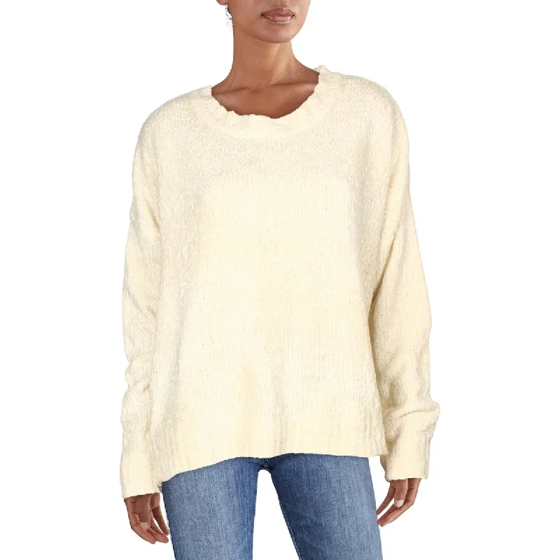 Comfortable Fitwear Womens Crop Ribbed Trim Sweater