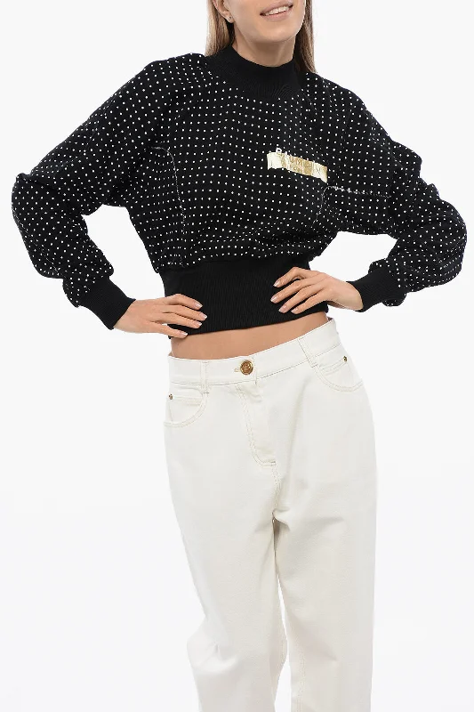 Sweet Style Balmain Brushed Cotton Sweatshirt with Doka Pot Pattern S Standard size Sweet Style Balmain Brushed Cotton Sweatshirt with Doka Pot Pattern S Standard size