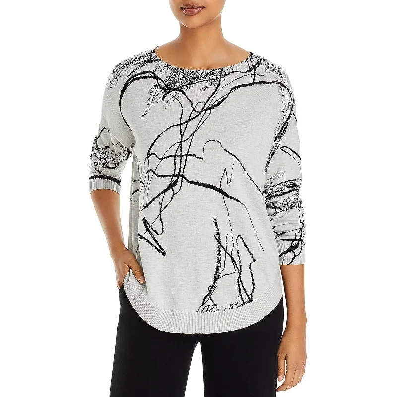 Cool Style &BASICS Womens Printed Crewneck Pullover Sweater