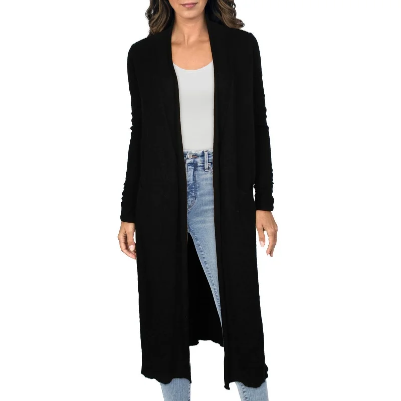 Celebrity Style Womens Solid Long Duster Sweater