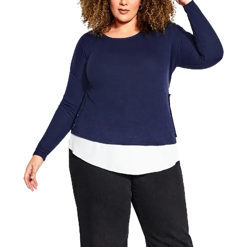 Personalized Wear Avenue Womens Plus Knit Long Sleeves Tunic Sweater