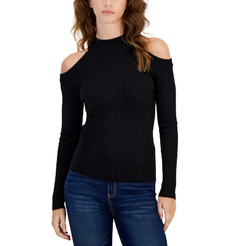 Casual And Versatile Hooked Up Womens Ribbed Lurex Pullover Sweater
