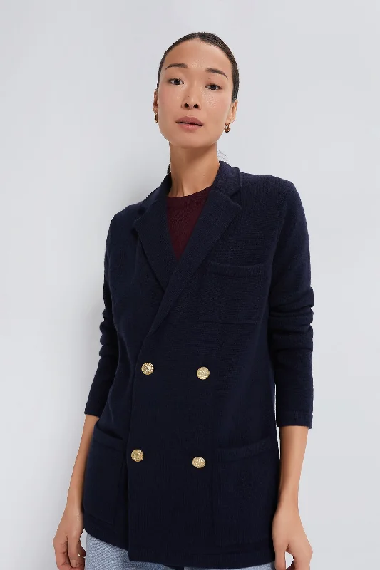 Sporty Comfort Navy Cashmere Benji Blazer