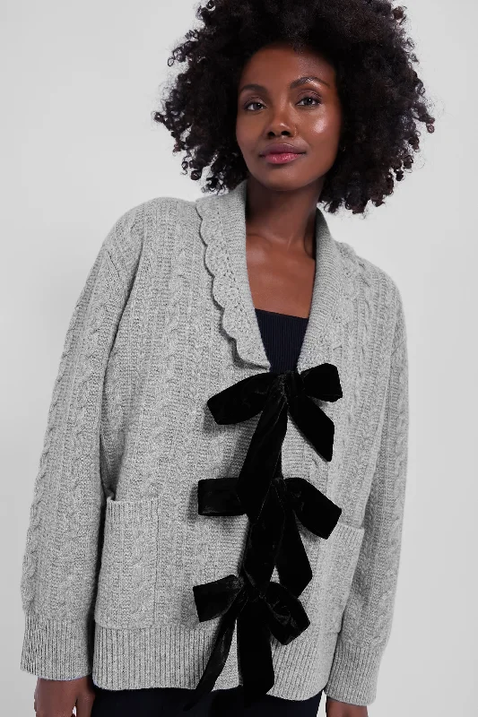 Trendy Comfort Grey Mariella Knit Longsleeve Cardigan