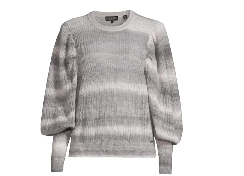 Elegant And Noble Women Valma Pullover Sweater In Dark Grey