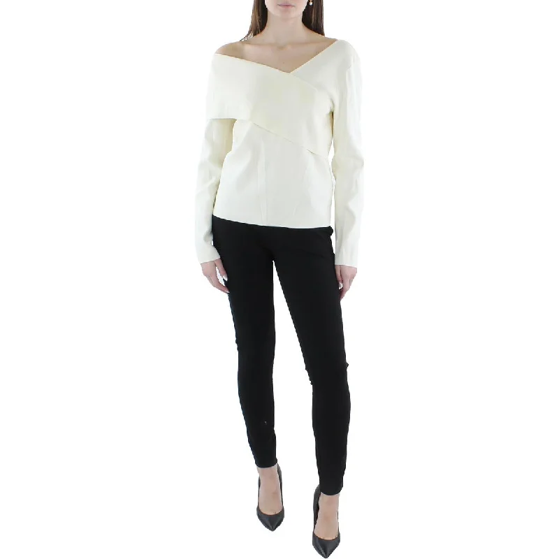 Fashion Must-have Lauren Ralph Lauren Womens Fitted Asymmetric Pullover Sweater