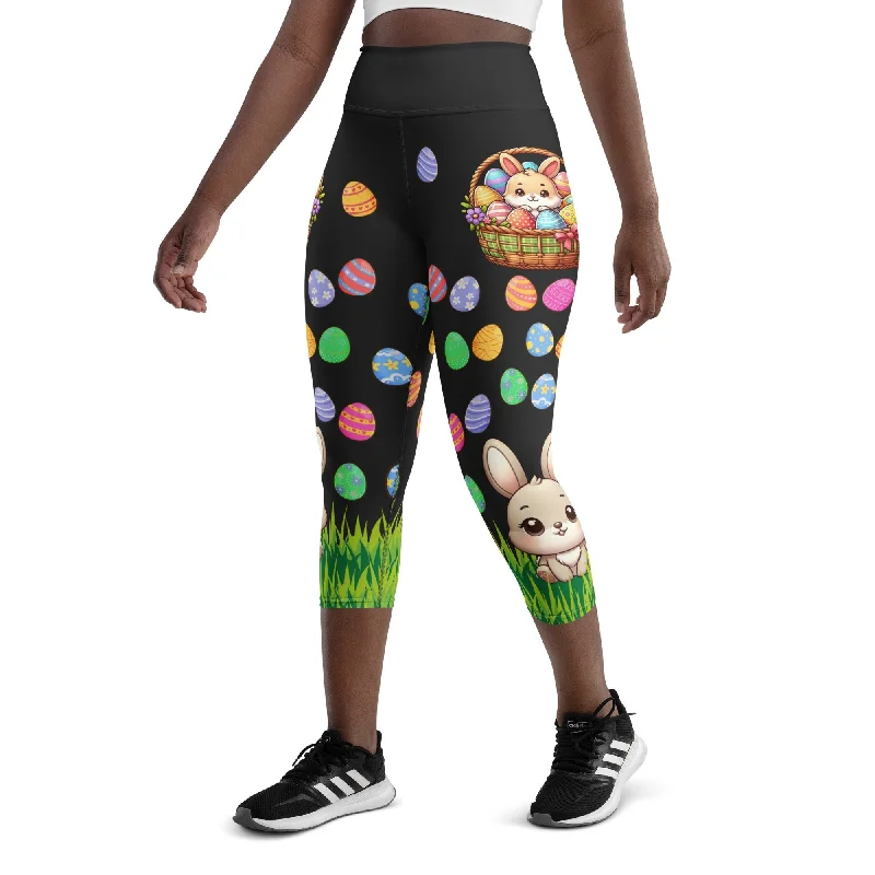 Soft Feel Easter Basket Yoga Capris