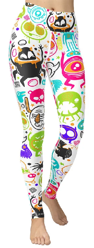 Soft Fabric Looks Colorful Doodles Yoga Leggings