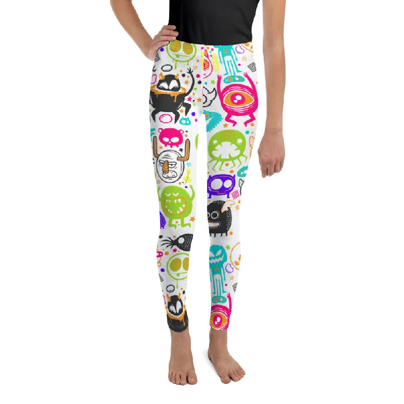 Cozy Chic Trends Colorful Doodles Youth Leggings