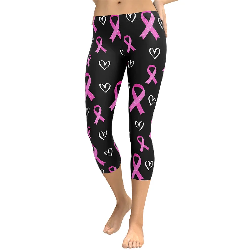 Easygoing Fashion Pink Ribbon Capris