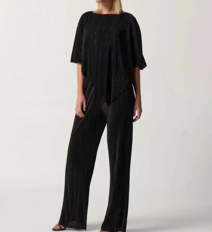 Elegant Casuals Flare Pants In Black