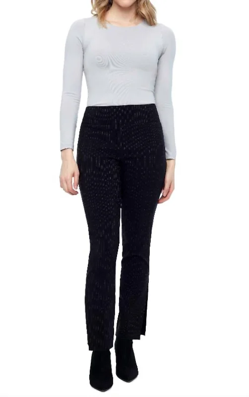 Relaxed Weekend Wear Fancy Slim Ankle Pant In Black