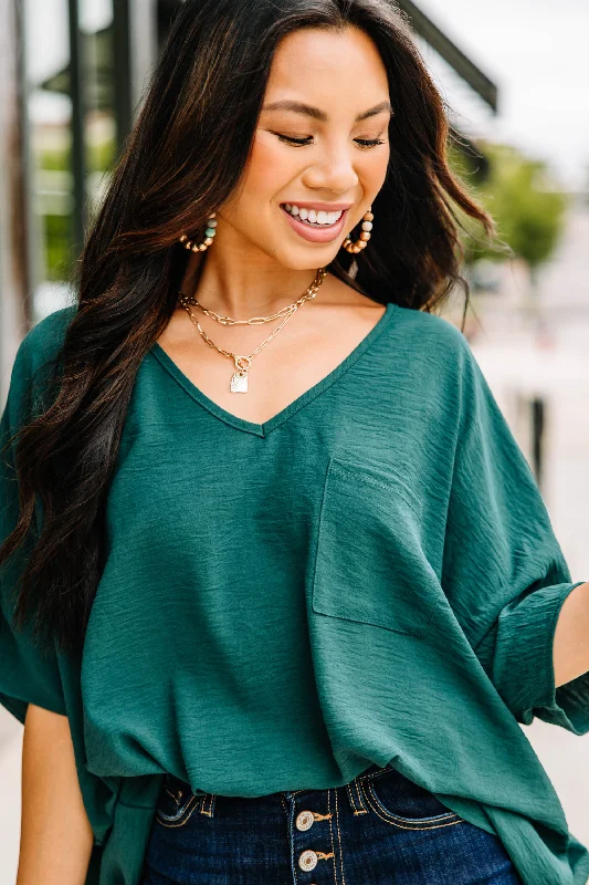Casual Chic Wear Couldn't Be Better Forest Green Top
