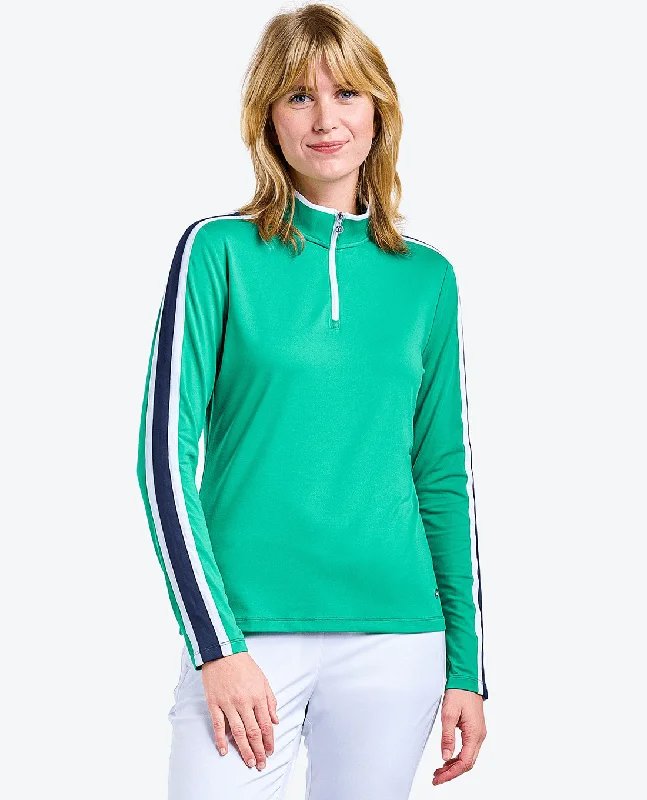 Personalized Design NIVO Gianna Mock Neck Top 193 Jalapeno