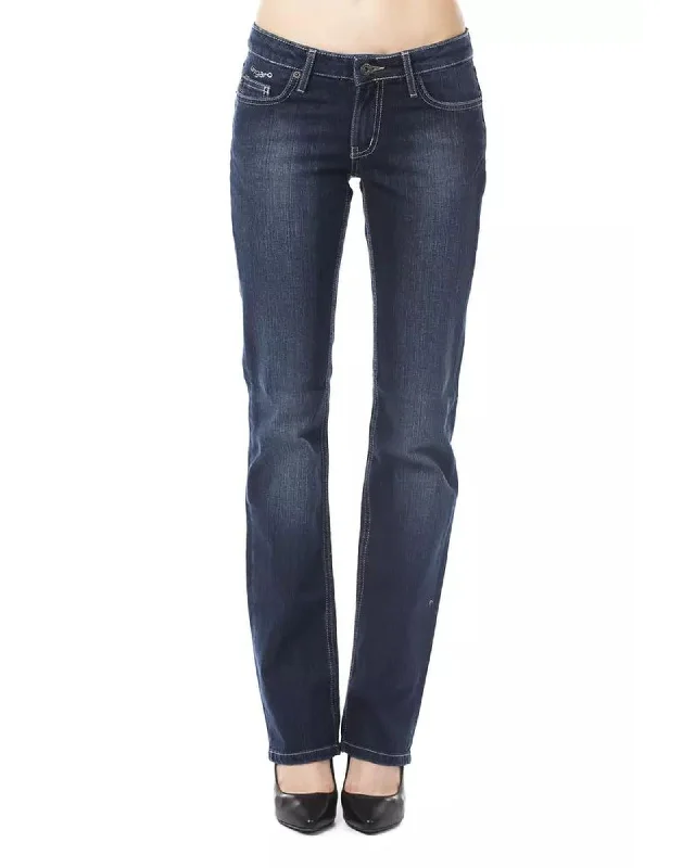 Knowledge And Elegance Ungaro Fever Women's Blue Cotton Jeans & Pant - W30 US