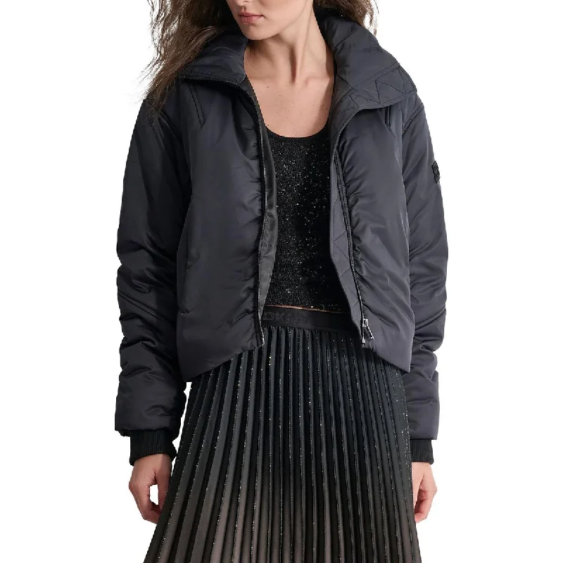 Relaxed Fit DKNY Womens Logo  Bomber Jacket
