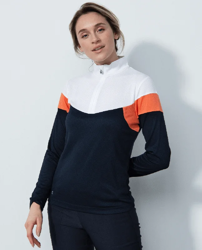 Personalized Wear DAILY SPORTS Regina Half Neck Polo 219 Navy