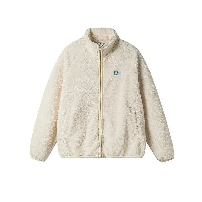 Personal Charm Embroidered Logo Fleece Zip-Up Jacket