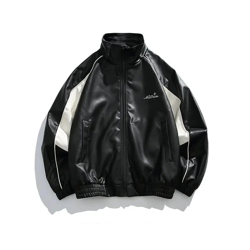 Easygoing Style Stylish High-Collar Track Jacket
