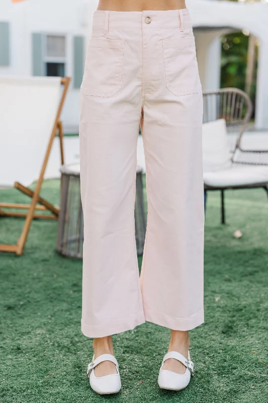 Casual Street All You Powder Pink Wide Leg Pants