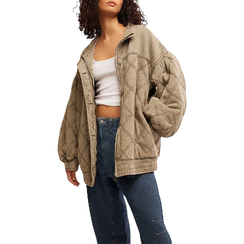 Chic Outfits Free People Womens Faded Cotton Quilted Coat