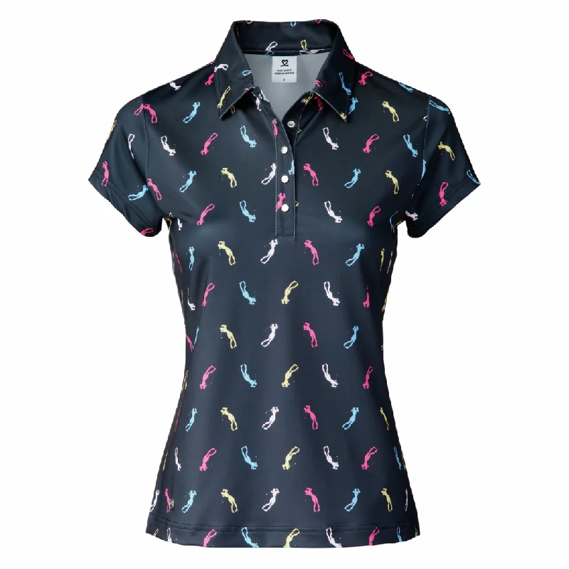 Weekend Wear SIZE XS - DAILY SPORTS Chatty Cap Sleeve Polo 161 Navy