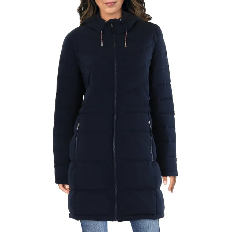 Chic Comfort Tommy Hilfiger Womens Quilted Midi Puffer Jacket
