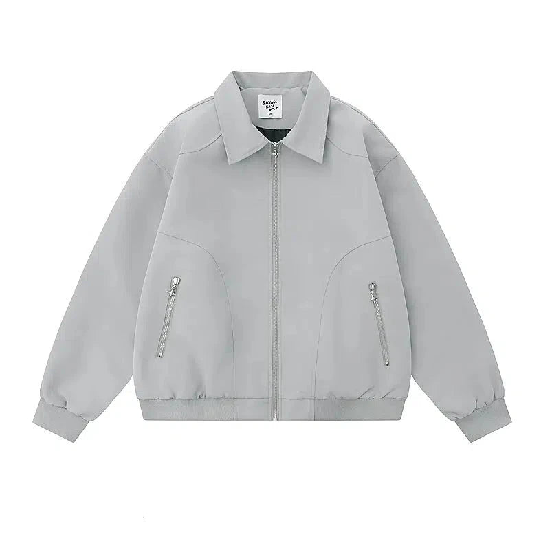 Soft Fabrics Versatile Zip-Up Pockets Jacket