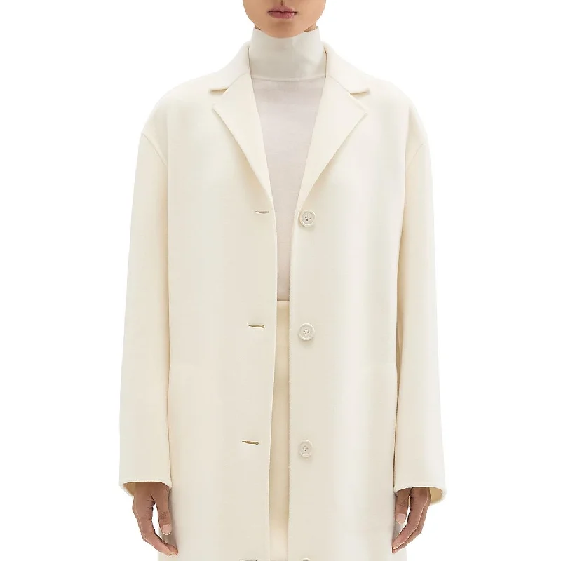 Basic Comfort Theory Womens Wool Maxi Overcoat
