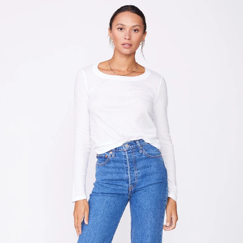 High Street Design Super Fine Jersey Fitted Long Sleeve Crew